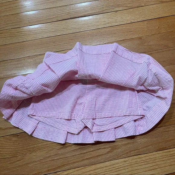 Ralph Lauren Girls Skirt Seersucker Striped Light Pink  Pleated Size 5 EUC - Picture 8 of 9